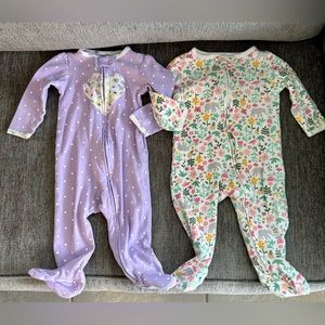 9m Carter’s Zip-Up Footie Pajamas Baby Girl